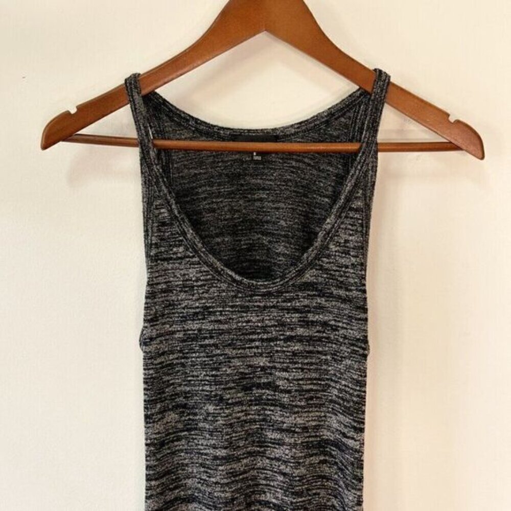Aritzia Wilfred Free Yasmin Gray Spacedye Cut Out Back Bodycon Dress - Picture 5 of 10
